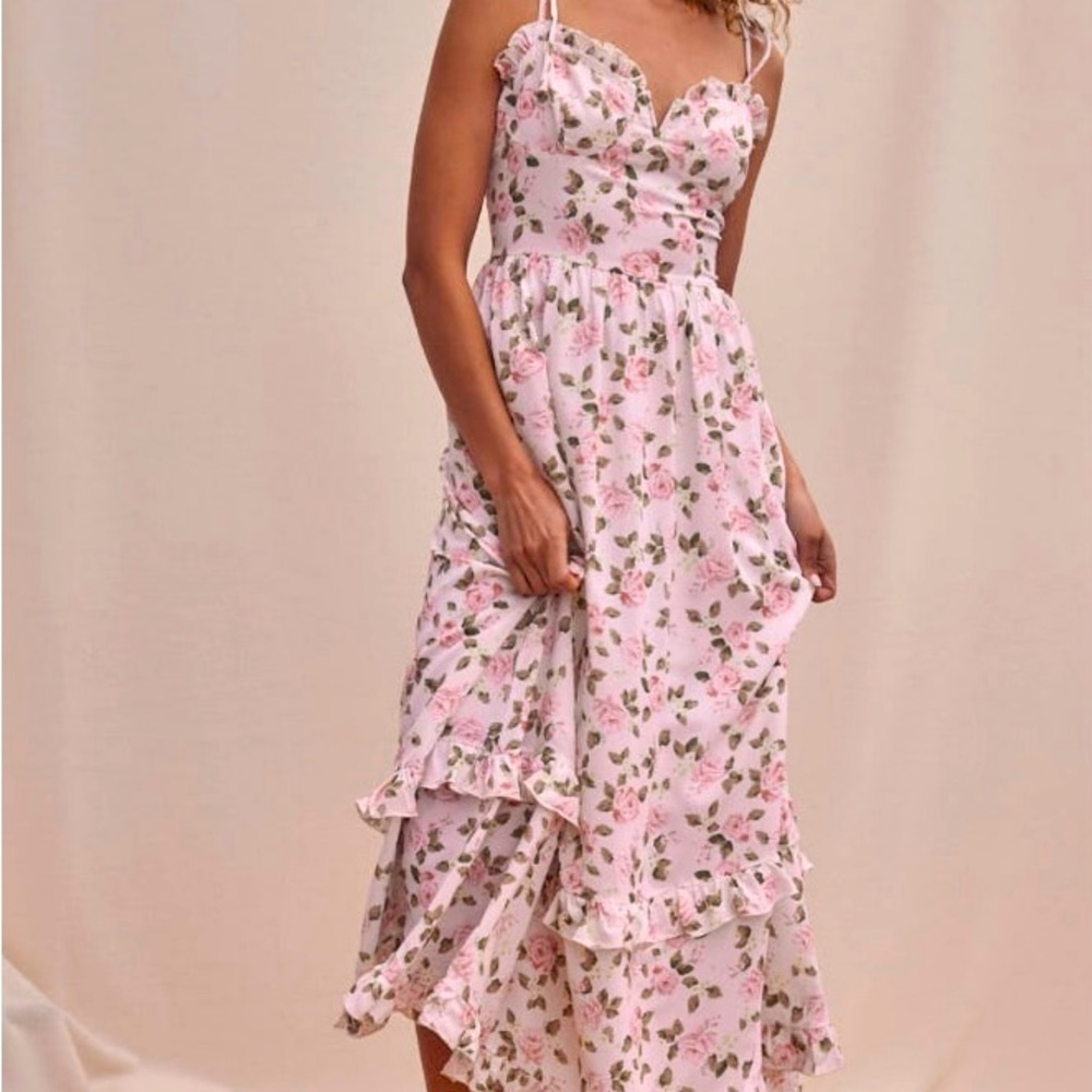 Women’s spaghetti strap maxi dress, floral